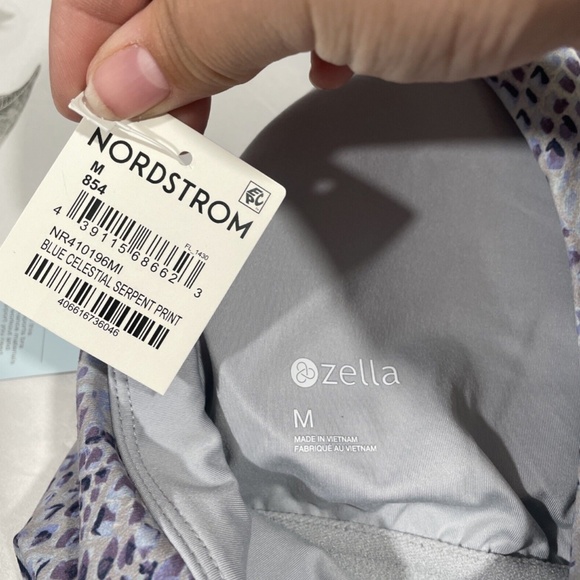 NWT Zella [ Medium ] Live‎ In Racerback Bra in Blue Celestial Serpent Print - Picture 11 of 12